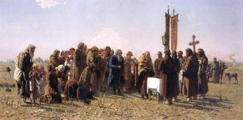 Grigoriy Soroka A prayer in time of drought oil painting image